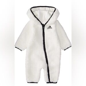 adidas baby Long Sleeve Zip Front Sherpa Coverall size 24mca NWT